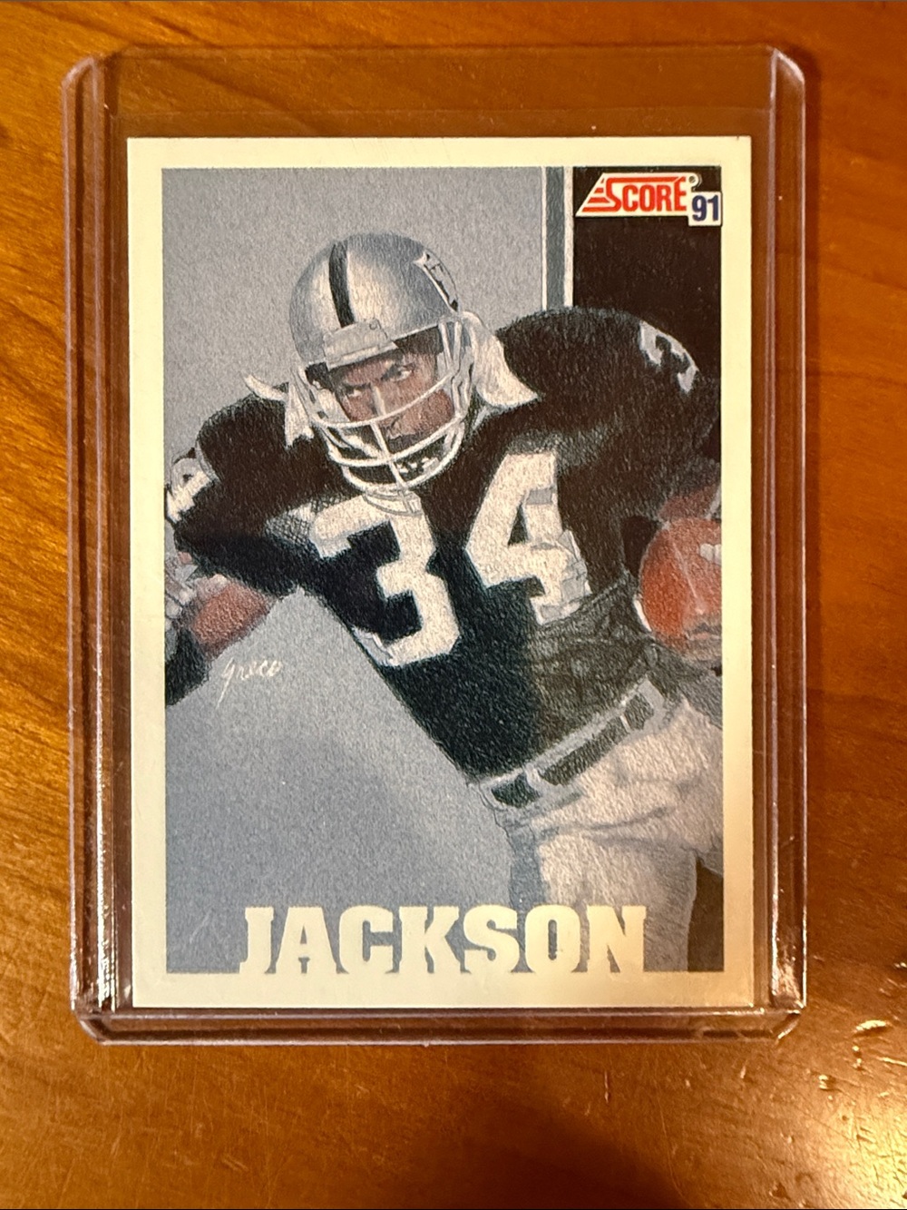 NFL Vintage Football Card - Black, Silver, White
Bo Jackson